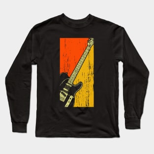 Vintage Guitar For Men Women Music Band Guitarist Stuff Long Sleeve T-Shirt